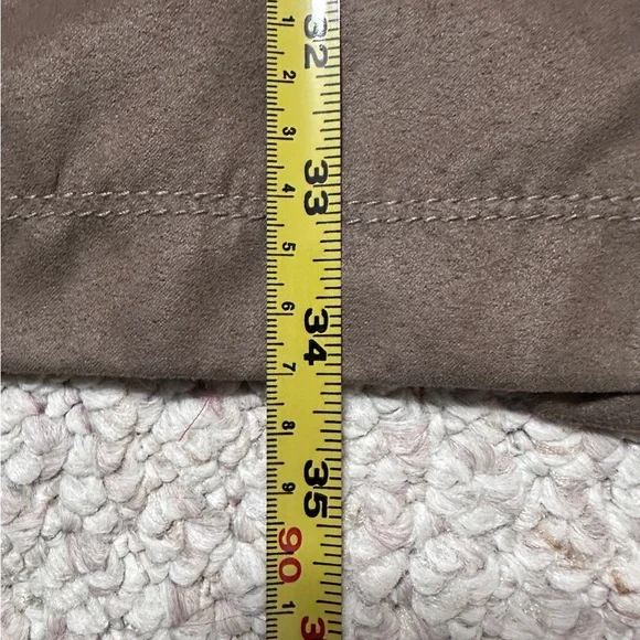 ZARA BASIC brown suede like dress; zipper in back; like new! Size Large - Picture 2 of 9